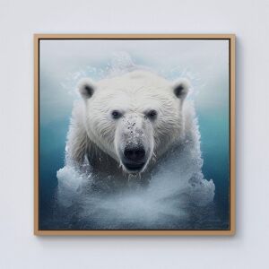 Warren Reed - Designer Polar Bear Splashart Framed Canvas in Light Brown Size: W16" x H16" Light Brown W16" x H16" Warren Reed - Designer Polar Bear Splashart Framed Canvas in Light Brown Size: W16" x H16" Light Brown W16" x H16"