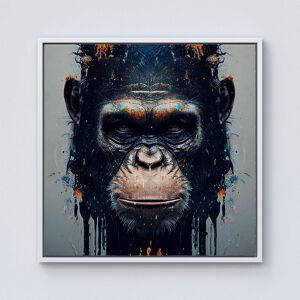 Warren Reed - Designer Gorilla Face Splashart Framed Canvas in Off-White Size: W16" x H16" Off-White W16" x H16" Warren Reed - Designer Gorilla Face Splashart Framed Canvas in Off-White Size: W16" x H16" Off-White W16" x H16"