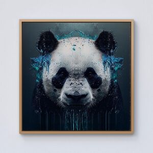 Warren Reed - Designer Panda Face Splashart Dark Background Framed Canvas in Light Brown Size: w10 inch x h10 inch Light Brown w10 inch x h10 inch Warren Reed - Designer Panda Face Splashart Dark Background Framed Canvas in Light Brown Size: w10 inch x h10 inch Light Brown w10 inch x h10 inch