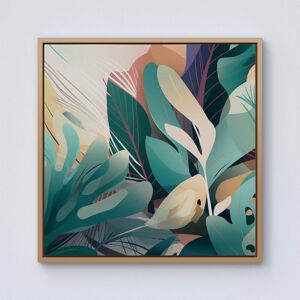 Warren Reed - Designer Abstract Tropical Leaves Framed Canvas in Light Brown Size: W16" x H16" Light Brown W16" x H16" Warren Reed - Designer Abstract Tropical Leaves Framed Canvas in Light Brown Size: W16" x H16" Light Brown W16" x H16"
