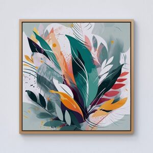Warren Reed - Designer Coloured Abstrace Feather Leaves Framed Canvas in Light Brown Size: W16" x H16" Light Brown W16" x H16" Warren Reed - Designer Coloured Abstrace Feather Leaves Framed Canvas in Light Brown Size: W16" x H16" Light Brown W16" x H16"