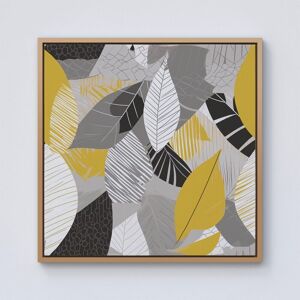 Warren Reed - Designer Grey Yellow Autumn Leaves Framed Canvas in Light Brown Size: W30" x H30" Light Brown W30" x H30" Warren Reed - Designer Grey Yellow Autumn Leaves Framed Canvas in Light Brown Size: W30" x H30" Light Brown W30" x H30"