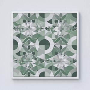 Warren Reed - Designer Geometric Pastel Green Framed Canvas in Off-White Size: W30" x H30" Off-White W30" x H30" Warren Reed - Designer Geometric Pastel Green Framed Canvas in Off-White Size: W30" x H30" Off-White W30" x H30"