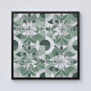 Warren Reed - Designer Geometric Pastel Green Framed Canvas in Black Size: W30" x H30" Black W30" x H30" Warren Reed - Designer Geometric Pastel Green Framed Canvas in Black Size: W30" x H30" Black W30" x H30"