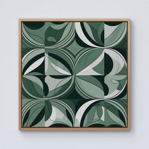 Warren Reed - Designer Geometric Green Black Framed Canvas in Light Brown Size: w40 inch x h40 inch Light Brown w40 inch x h40 inch Warren Reed - Designer Geometric Green Black Framed Canvas in Light Brown Size: w40 inch x h40 inch Light Brown w40 inch x h40 inch