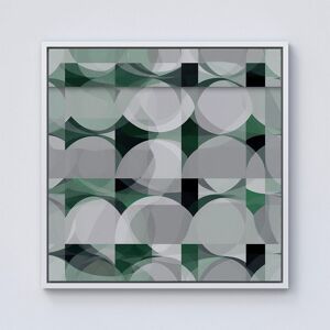 Warren Reed - Designer Geometric Grey Green Framed Canvas in Off-White Size: w40 inch x h40 inch Off-White w40 inch x h40 inch Warren Reed - Designer Geometric Grey Green Framed Canvas in Off-White Size: w40 inch x h40 inch Off-White w40 inch x h40 inch
