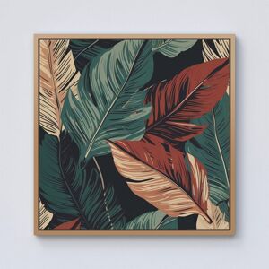 Warren Reed - Designer Autumn Colour Leaves Framed Canvas in Light Brown Size: w40 inch x h40 inch Light Brown w40 inch x h40 inch Warren Reed - Designer Autumn Colour Leaves Framed Canvas in Light Brown Size: w40 inch x h40 inch Light Brown w40 inch x h40 inch