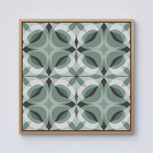 Warren Reed - Designer Geometric Green Grey Framed Canvas in Light Brown Size: w40 inch x h40 inch Light Brown w40 inch x h40 inch Warren Reed - Designer Geometric Green Grey Framed Canvas in Light Brown Size: w40 inch x h40 inch Light Brown w40 inch x h40 inch