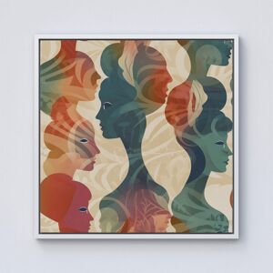 Warren Reed - Designer Coloured Silhouette Framed Canvas in Off-White Size: w10 inch x h10 inch Off-White w10 inch x h10 inch Warren Reed - Designer Coloured Silhouette Framed Canvas in Off-White Size: w10 inch x h10 inch Off-White w10 inch x h10 inch