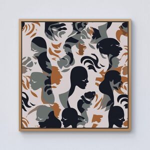 Warren Reed - Designer Abstract Grey Brown Silhouette Framed Canvas in Light Brown Size: W16" x H16" Light Brown W16" x H16" Warren Reed - Designer Abstract Grey Brown Silhouette Framed Canvas in Light Brown Size: W16" x H16" Light Brown W16" x H16"