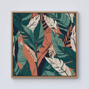 Warren Reed - Designer Autumn Tropical Leaves Framed Canvas in Light Brown Size: w40 inch x h40 inch Light Brown w40 inch x h40 inch Warren Reed - Designer Autumn Tropical Leaves Framed Canvas in Light Brown Size: w40 inch x h40 inch Light Brown w40 inch x h40 inch