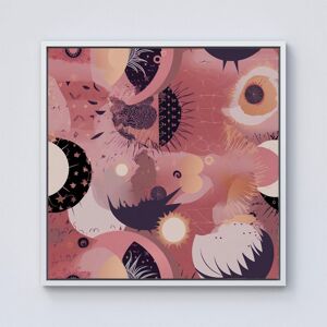 Warren Reed - Designer Abstract Red Pink Pattern Framed Canvas in Off-White Size: w10 inch x h10 inch Off-White w10 inch x h10 inch Warren Reed - Designer Abstract Red Pink Pattern Framed Canvas in Off-White Size: w10 inch x h10 inch Off-White w10 inch x h10 inch