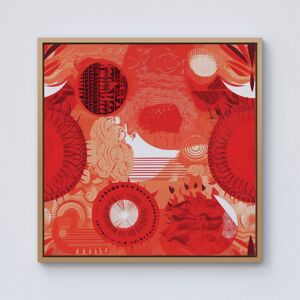 Warren Reed - Designer Abstract Red Sun pattern Framed Canvas in Light Brown Size: w10 inch x h10 inch Light Brown w10 inch x h10 inch Warren Reed - Designer Abstract Red Sun pattern Framed Canvas in Light Brown Size: w10 inch x h10 inch Light Brown w10 inch x h10 inch