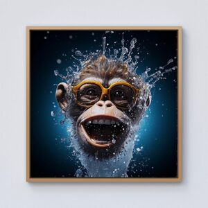 Warren Reed - Designer Splashart Cheeky Chimp Face With Glasses Framed Canvas in Light Brown Size: w10 inch x h10 inch Light Brown w10 inch x h10 inch Warren Reed - Designer Splashart Cheeky Chimp Face With Glasses Framed Canvas in Light Brown Size: w10 inch x h10 inch Light Brown w10 inch x h10 inch
