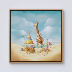 Warren Reed - Designer Giraffe On A Beach Holiday Framed Canvas in Light Brown Size: w10 inch x h10 inch Light Brown w10 inch x h10 inch Warren Reed - Designer Giraffe On A Beach Holiday Framed Canvas in Light Brown Size: w10 inch x h10 inch Light Brown w10 inch x h10 inch