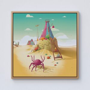 Warren Reed - Designer Crab On A Beach Holiday Framed Canvas in Light Brown Size: w10 inch x h10 inch Light Brown w10 inch x h10 inch Warren Reed - Designer Crab On A Beach Holiday Framed Canvas in Light Brown Size: w10 inch x h10 inch Light Brown w10 inch x h10 inch