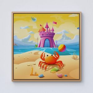 Warren Reed - Designer Orange Crab On A Beach Holiday Framed Canvas in Light Brown Size: w10 inch x h10 inch Light Brown w10 inch x h10 inch Warren Reed - Designer Orange Crab On A Beach Holiday Framed Canvas in Light Brown Size: w10 inch x h10 inch Light Brown w10 inch x h10 inch
