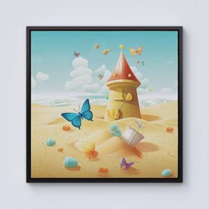 Warren Reed - Designer Butterflies On A Beach Holiday Framed Canvas in Black Size: W16" x H16" Black W16" x H16" Warren Reed - Designer Butterflies On A Beach Holiday Framed Canvas in Black Size: W16" x H16" Black W16" x H16"