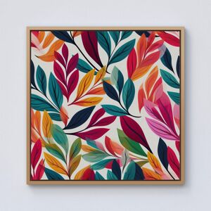 Warren Reed - Designer Bright Leaves Pattern Framed Canvas in Light Brown Size: w40 inch x h40 inch Light Brown w40 inch x h40 inch Warren Reed - Designer Bright Leaves Pattern Framed Canvas in Light Brown Size: w40 inch x h40 inch Light Brown w40 inch x h40 inch