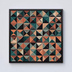 Warren Reed - Designer Geometric Print Pattern Framed Canvas in Black Size: W30" x H30" Black W30" x H30" Warren Reed - Designer Geometric Print Pattern Framed Canvas in Black Size: W30" x H30" Black W30" x H30"