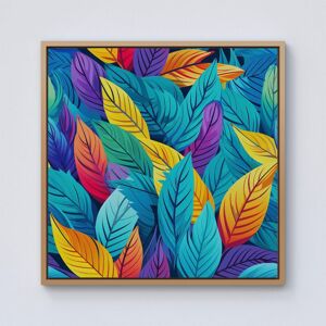 Warren Reed - Designer Bright Colourful Leaves Framed Canvas in Light Brown Size: W16" x H16" Light Brown W16" x H16" Warren Reed - Designer Bright Colourful Leaves Framed Canvas in Light Brown Size: W16" x H16" Light Brown W16" x H16"