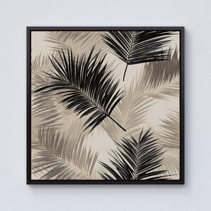 Warren Reed - Designer Black & White Tropical Palm Leaves Framed Canvas Size: w40 inch x h40 inch Black w40 inch x h40 inch Warren Reed - Designer Black & White Tropical Palm Leaves Framed Canvas Size: w40 inch x h40 inch Black w40 inch x h40 inch