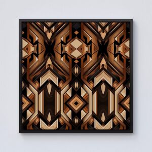 Warren Reed - Designer Black & Brown Intricate Pattern Framed Canvas Size: w40 inch x h40 inch Black w40 inch x h40 inch Warren Reed - Designer Black & Brown Intricate Pattern Framed Canvas Size: w40 inch x h40 inch Black w40 inch x h40 inch