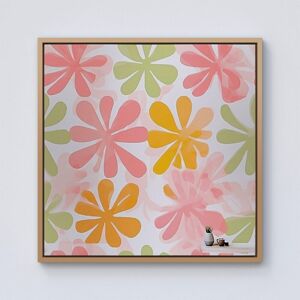Warren Reed - Designer Yellow & Pink Flowers Framed Canvas in Light Brown Size: w10 inch x h10 inch Light Brown w10 inch x h10 inch Warren Reed - Designer Yellow & Pink Flowers Framed Canvas in Light Brown Size: w10 inch x h10 inch Light Brown w10 inch x h10 inch