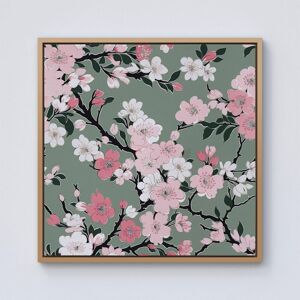 Warren Reed - Designer Pink Floral Abstract Pattern Framed Canvas in Light Brown Size: w10 inch x h10 inch Light Brown w10 inch x h10 inch Warren Reed - Designer Pink Floral Abstract Pattern Framed Canvas in Light Brown Size: w10 inch x h10 inch Light Brown w10 inch x h10 inch