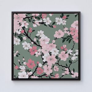 Warren Reed - Designer Pink Floral Abstract Pattern Framed Canvas in Black Size: W30" x H30" Black W30" x H30" Warren Reed - Designer Pink Floral Abstract Pattern Framed Canvas in Black Size: W30" x H30" Black W30" x H30"
