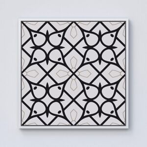 Warren Reed - Designer Arabic Style Pattern Framed Canvas in Off-White Size: w10 inch x h10 inch Off-White w10 inch x h10 inch Warren Reed - Designer Arabic Style Pattern Framed Canvas in Off-White Size: w10 inch x h10 inch Off-White w10 inch x h10 inch
