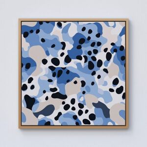 Warren Reed - Designer Blue Camouflage Pattern Framed Canvas in Light Brown Size: w10 inch x h10 inch Light Brown w10 inch x h10 inch Warren Reed - Designer Blue Camouflage Pattern Framed Canvas in Light Brown Size: w10 inch x h10 inch Light Brown w10 inch x h10 inch