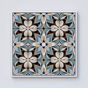 Warren Reed - Designer Beige & Brown Abstract Pattern Framed Canvas in Off-White Size: W30" x H30" Off-White W30" x H30" Warren Reed - Designer Beige & Brown Abstract Pattern Framed Canvas in Off-White Size: W30" x H30" Off-White W30" x H30"