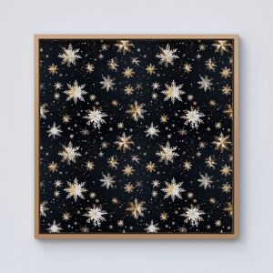 Warren Reed - Designer Silver Gold Snowflake Pattern Framed Canvas in Light Brown Size: W30" x H30" Light Brown W30" x H30" Warren Reed - Designer Silver Gold Snowflake Pattern Framed Canvas in Light Brown Size: W30" x H30" Light Brown W30" x H30"