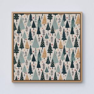 Warren Reed - Designer Boho Inspired Christmas Tree Pattern Framed Canvas in Light Brown Size: W30" x H30" Light Brown W30" x H30" Warren Reed - Designer Boho Inspired Christmas Tree Pattern Framed Canvas in Light Brown Size: W30" x H30" Light Brown W30" x H30"