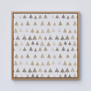 Warren Reed - Designer Geometric Christmas Tree Pattern Framed Canvas in Light Brown Size: W30" x H30" Light Brown W30" x H30" Warren Reed - Designer Geometric Christmas Tree Pattern Framed Canvas in Light Brown Size: W30" x H30" Light Brown W30" x H30"
