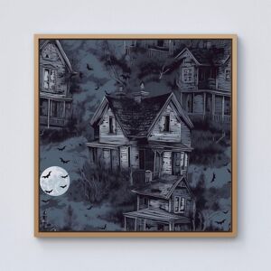 Warren Reed - Designer Spooky Shadowy Haunted House Framed Canvas in Light Brown Size: W16" x H16" Light Brown W16" x H16" Warren Reed - Designer Spooky Shadowy Haunted House Framed Canvas in Light Brown Size: W16" x H16" Light Brown W16" x H16"
