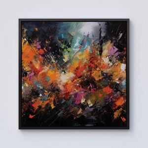 Warren Reed - Designer A Vibrant Abstract Painting Capturing The Energy & E Framed Canvas in Black Size: W30" x H30" Black W30" x H30" Warren Reed - Designer A Vibrant Abstract Painting Capturing The Energy & E Framed Canvas in Black Size: W30" x H30" Black W30" x H30"