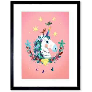 Artery8 Wall Art Print Unicorn Diamond Birds Framed Art in Black Size: W7" x H9" Black W7" x H9" Artery8 Wall Art Print Unicorn Diamond Birds Framed Art in Black Size: W7" x H9" Black W7" x H9"