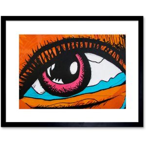 Artery8 Wall Art Print Graffiti Mural Crying Eye Eyeball Framed in Black Size: W7" x H9" Black W7" x H9" Artery8 Wall Art Print Graffiti Mural Crying Eye Eyeball Framed in Black Size: W7" x H9" Black W7" x H9"