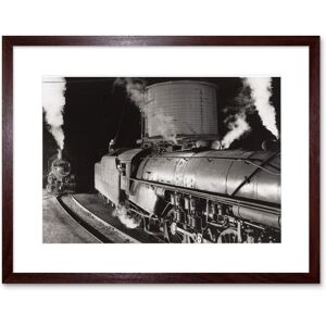 Artery8 Wall Art Print Old Steam Train Engines Virginia USA Framed in Brown Size: W7" x H9" Brown W7" x H9" Artery8 Wall Art Print Old Steam Train Engines Virginia USA Framed in Brown Size: W7" x H9" Brown W7" x H9"