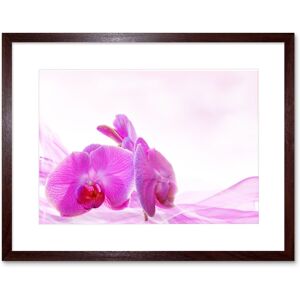Artery8 Wall Art Print Pink Orchid Pretty Flowers Framed in Brown Size: W7" x H9" Brown W7" x H9" Artery8 Wall Art Print Pink Orchid Pretty Flowers Framed in Brown Size: W7" x H9" Brown W7" x H9"