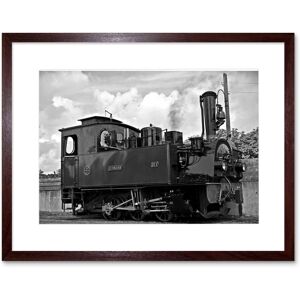 Artery8 Wall Art Print Hermann Steam Train Engine Framed in Brown Size: W7" x H9" Brown W7" x H9" Artery8 Wall Art Print Hermann Steam Train Engine Framed in Brown Size: W7" x H9" Brown W7" x H9"