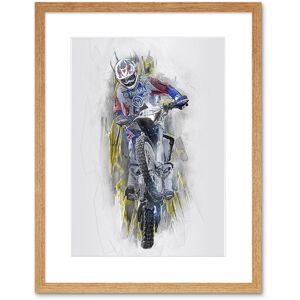 Artery8 Wall Art Print Dirt Bike Motocross Sport Graphic Framed in Beige Size: W7" x H9" Beige W7" x H9" Artery8 Wall Art Print Dirt Bike Motocross Sport Graphic Framed in Beige Size: W7" x H9" Beige W7" x H9"