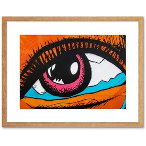Artery8 Wall Art Print Graffiti Mural Crying Eye Eyeball Framed in Beige Size: W7" x H9" Beige W7" x H9" Artery8 Wall Art Print Graffiti Mural Crying Eye Eyeball Framed in Beige Size: W7" x H9" Beige W7" x H9"