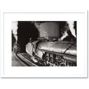 Artery8 Wall Art Print Old Steam Train Engines Virginia USA Framed in White Size: W7" x H9" White W7" x H9" Artery8 Wall Art Print Old Steam Train Engines Virginia USA Framed in White Size: W7" x H9" White W7" x H9"