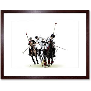 Artery8 Wall Art Print Polo Sport Horses Art Framed 9x7 inch in Brown Size: W7" x H9" Brown W7" x H9" Artery8 Wall Art Print Polo Sport Horses Art Framed 9x7 inch in Brown Size: W7" x H9" Brown W7" x H9"