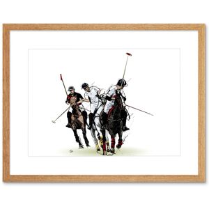 Artery8 Wall Art Print Polo Sport Horses Art Framed 9x7 inch in Beige Size: W7" x H9" Beige W7" x H9" Artery8 Wall Art Print Polo Sport Horses Art Framed 9x7 inch in Beige Size: W7" x H9" Beige W7" x H9"