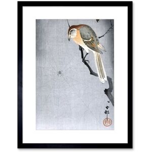Artery8 Wall Art Print Buffalo Shrike Spider Ohara Koson Art Framed 9x7 inch in Black Size: W7" x H9" Black W7" x H9" Artery8 Wall Art Print Buffalo Shrike Spider Ohara Koson Art Framed 9x7 inch in Black Size: W7" x H9" Black W7" x H9"