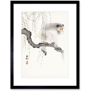 Artery8 Wall Art Print Monkey Tree Branch Ohara Koson Art Framed 9x7 inch in Black Size: W7" x H9" Black W7" x H9" Artery8 Wall Art Print Monkey Tree Branch Ohara Koson Art Framed 9x7 inch in Black Size: W7" x H9" Black W7" x H9"